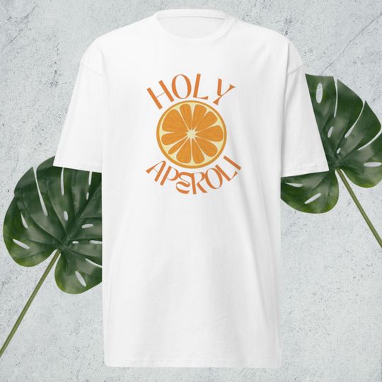 Minimalist Aperol Spritz T-Shirt,Holy Aperoli Unisex Shirt,Cute Simple Gift for Cocktail Drinkers