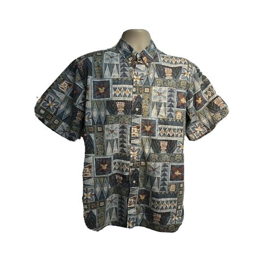 Discover Disney Reyn Spooner Vintage Mickey Mouse Hawaiian Button Front Shirt
