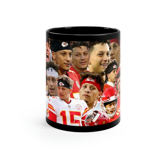 PATRICK MAHOMES multiple faces Black Mug