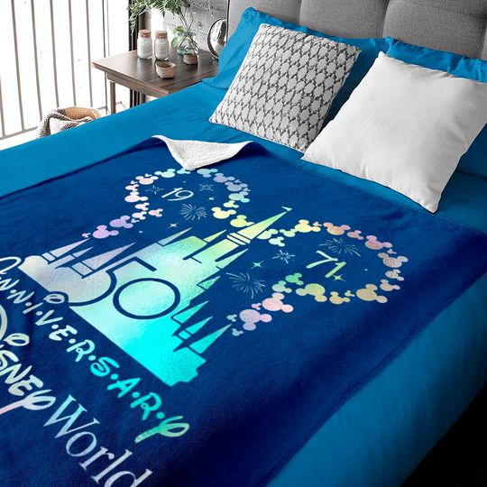 Discover Mickey Castle 50th Anniversary Baby Blankets- Disney World Baby Blankets
