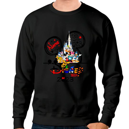 Personalized Disney trip 2023 Sweatshirts Family Matching, Vacation to Disneyworld