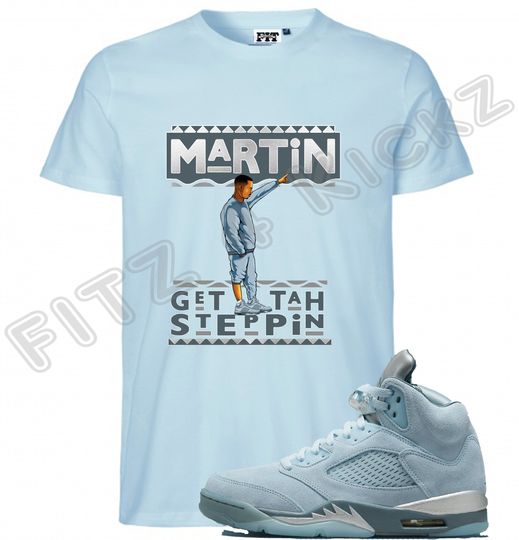 Fitz 4 kickz Shirt to match the Jordan 5 Bluebird