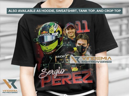 Discover Sergio Perez Checo Red Bull Racing 90s Vintage Bootleg Unisex Rap T-Shirt