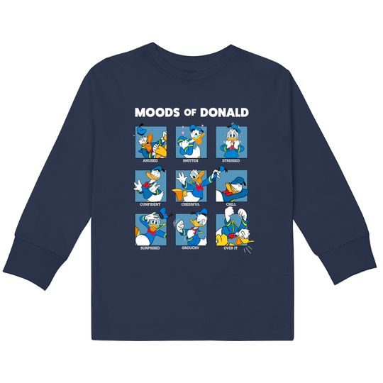 Disney Donald Duck Funny Moods of Donald Kids Long Sleeve T-Kids Long Sleeve Kids Long Sleeve T-Kids Long Sleeve T-Shirts