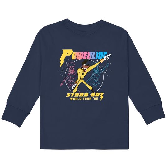 Disney A Goofy Movie Powerline World Tour 95 Retro 80s Kids Long Sleeve T-Kids Long Sleeve Kids Long Sleeve T-Kids Long Sleeve T-Shirts