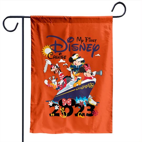 My First Disney Cruise 2023 Garden Flags, Captain Mickey Mouse And Friends Garden Flags