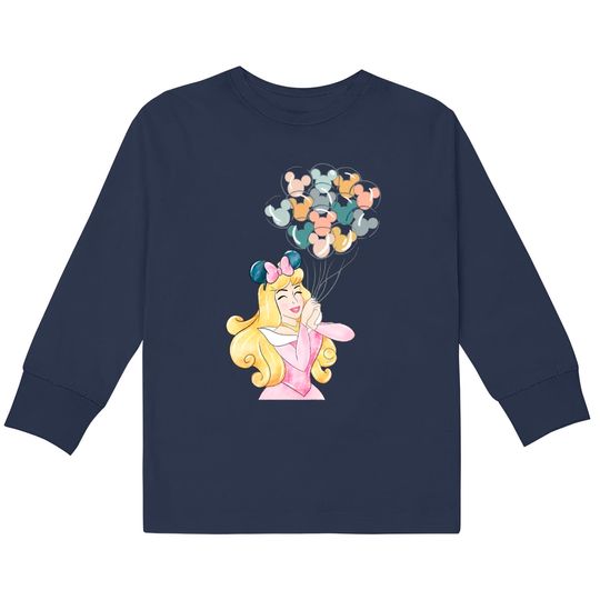 Disney Aurora Princess Kids Long Sleeve T-Shirts, Disney Retro Sleeping Beauty