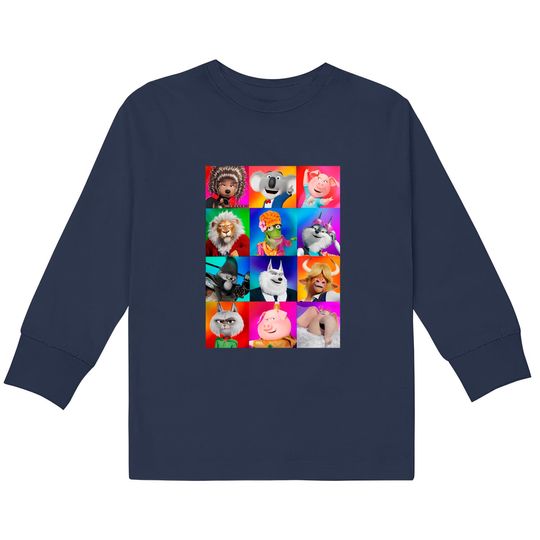 Discover Sing 2 movie Family all characters Kids Long Sleeve T-Shirts
