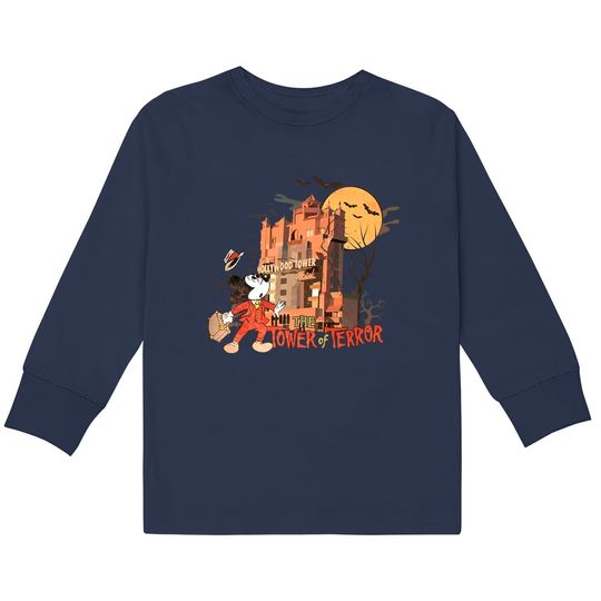 Vintage Disney Tower of Terror Kids Long Sleeve Kids Long Sleeve T-Kids Long Sleeve T-Shirts