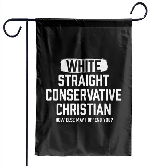 White Straight Conservative Christian Garden Flags
