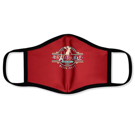 Vintage Remy Ratatouille Face Masks, Disney Colorful Face Masks, Remy Restaurant Face Masks