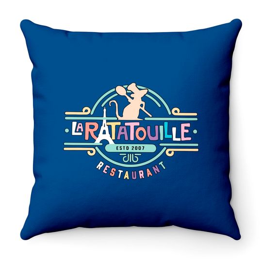 Vintage Remy Ratatouille Throw Pillows, Disney Colorful Throw Pillows, Remy Restaurant Throw Pillows