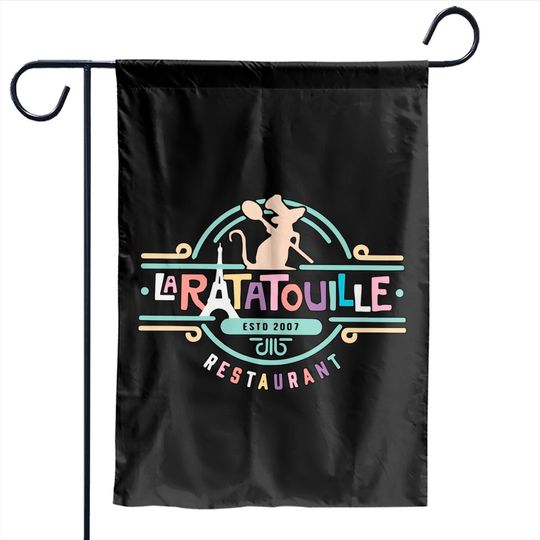 Vintage Remy Ratatouille Garden Flags, Disney Colorful Garden Flags, Remy Restaurant Garden Flags