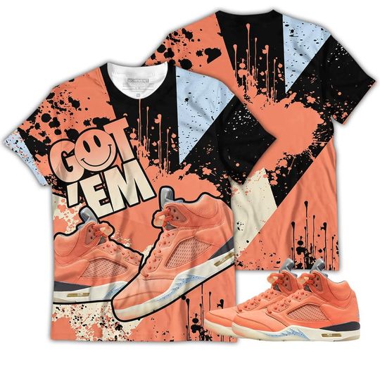 Got Em Shoes Smile Unisex Sneaker Shirt Match Crimson Bliss 5s Tee, Jordan 5 DJ Khaled Crimson Bliss 3D T-Shirt, Hoodie, Zipup, Sweatshirt
