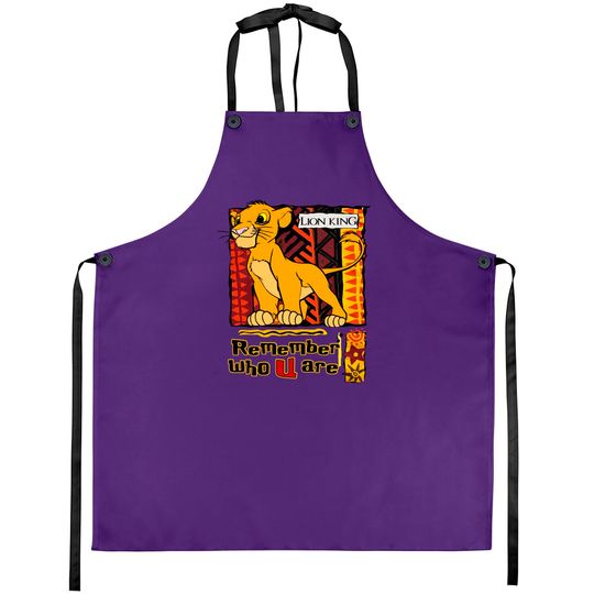 Vintage 90s Disney Lion King Remember Who U Are Aprons