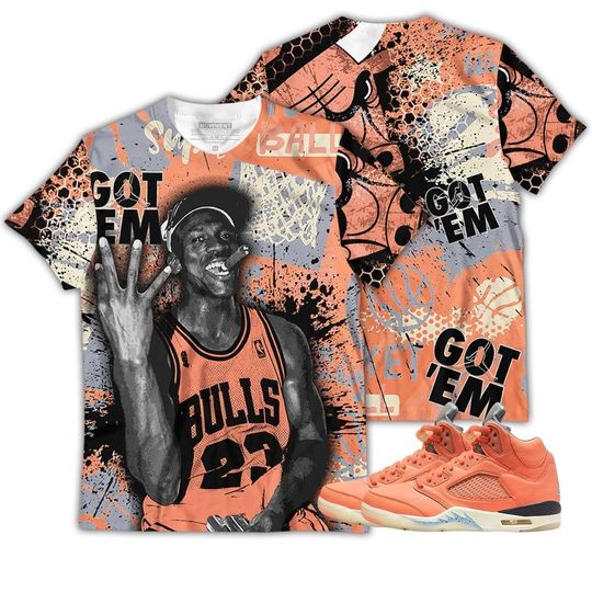 Got Em Basketball Unisex Sneaker Shirt Match Crimson Bliss 5s Tee, Jordan 5 DJ Khaled Crimson Bliss 3D T-Shirt, Hoodie, Zipup, Sweatshirt