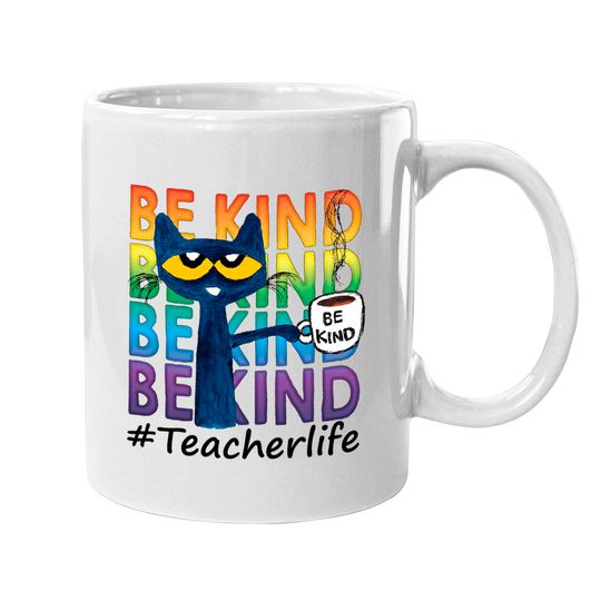 Be Kind Cat Mugs, Pete the Cat Mugs, It's All Good in Preschool Cute Cat Mugs