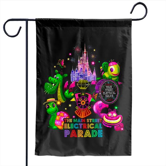 Disney Main Street Electrical Parade Garden Flags, Disney Electrical Parade Anniversary Garden Flags