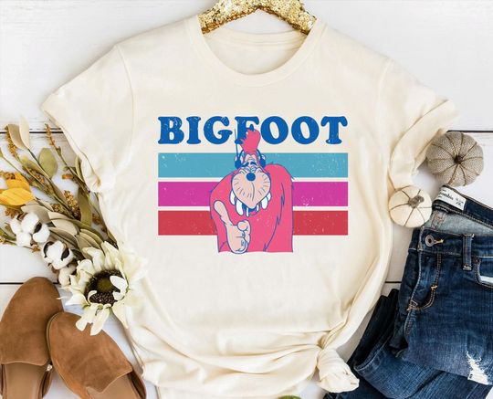 Discover Retro A Goofy Movie Bigfoot Shirt / Funny Disney T-shirt / Walt Disney World Tee
