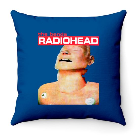 Radiohead The Bends logo basic Throw Pillows Rock band Unisex Black Throw Pillows