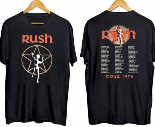 Rush Band T-Shirt, Rush 1976 Tour T-shirt