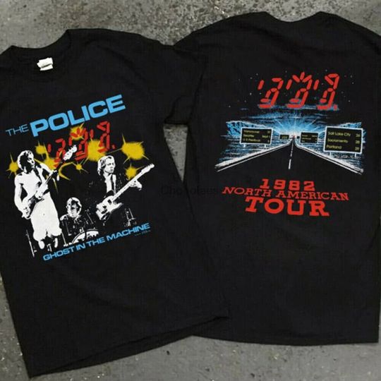 The Police Rock Band Shirt, Vintage 1982 The Police Ghost In The Machine North American Tour Shirt,