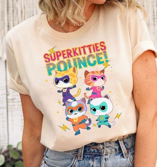 Discover Disney Junior SuperKitties Pounce! Full Team T-Shirt, Disney Junior Music Shirt