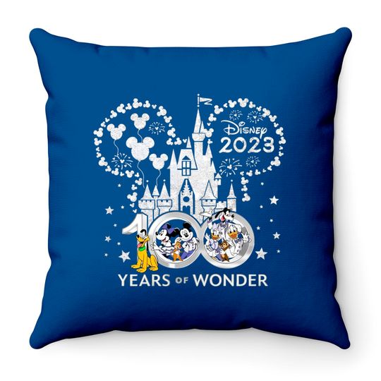 Disney 100 Years of Wonder, 100th Anniversary, Disney Castle Sweatshirt, Mickey Friends Sweatshirt, Magic Kingdom Throw Pillows