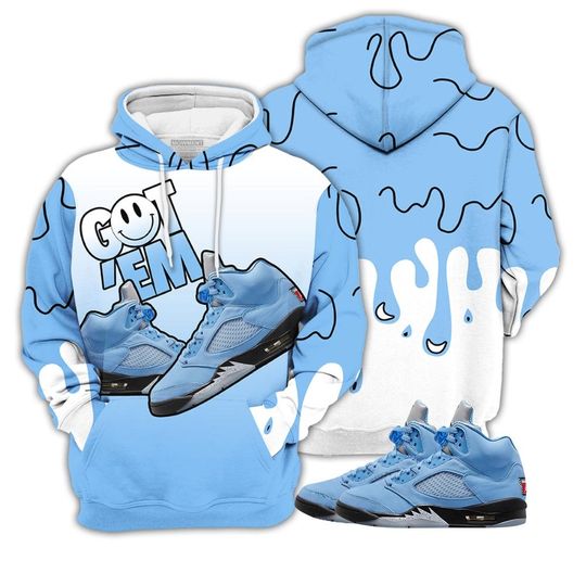 Dripping Got Em Shoes Shirt Match Retro University Blue 5s Tee