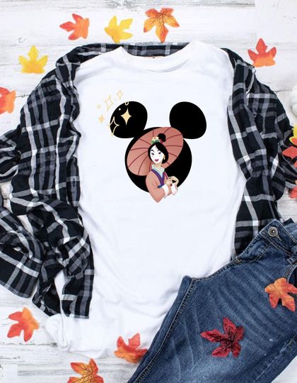 Mickey Mouse Disney Princess Mulan Graphic Tee Custom Tshirt