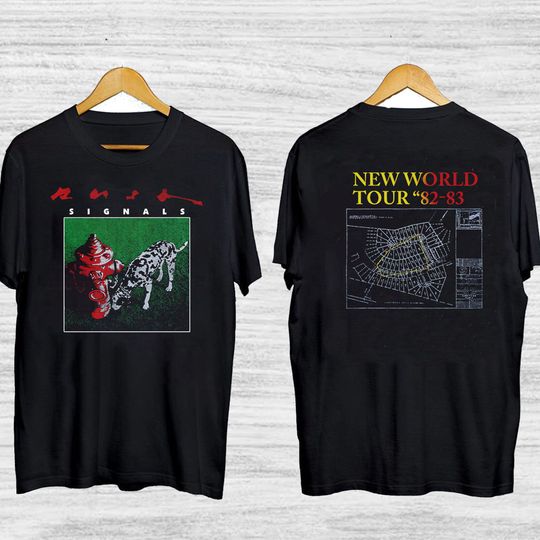 1982 Rush Signals New World Tour Sleeveless T-Shirt, Rush Band Shirt