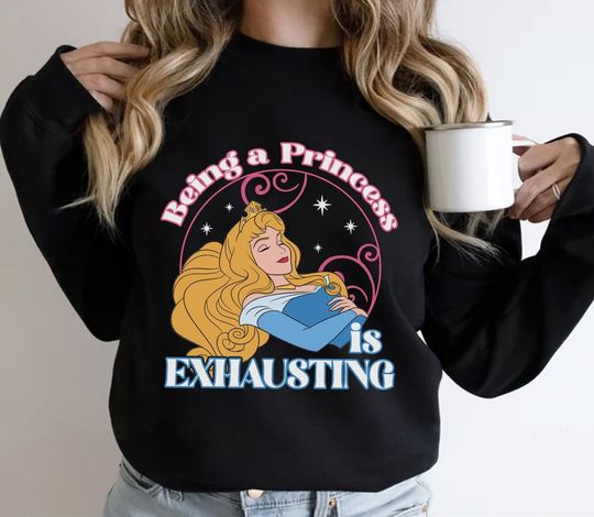 Vintage Aurora Princess Shirt, Disney Sleeping Beauty Princess Shirt, Being A Princess Is Exhausting Shirt, Family Magic Kingdom T-shirt