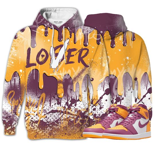 Loser Lover 3D Drip Paint Unisex matching 3D Hoodie Jordan 1 Retro High OG Brotherhood 3D Hoodie