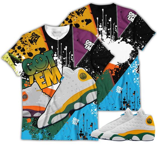 Shirt To Match Jordan 13 GS Playground - Got Em Shoes Smile - GS Playground 13s 3D Shirt