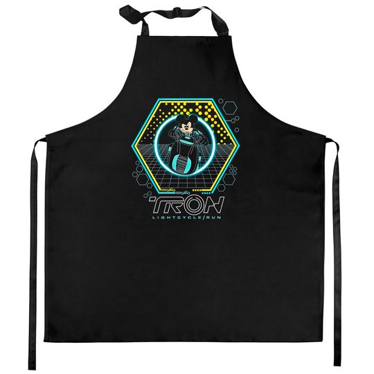 Disney Tron Lightcylce Run Ride Kitchen Aprons, Mickey Tron Bike Kitchen Aprons, Disney Trip Kitchen Aprons