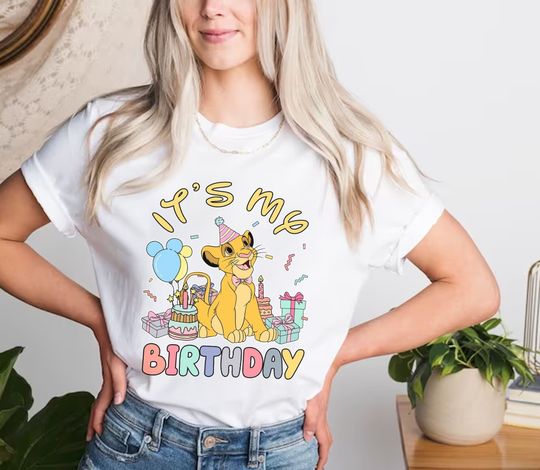 Simba Birthday Shirt, Disney The Lion King Birthday Shirt