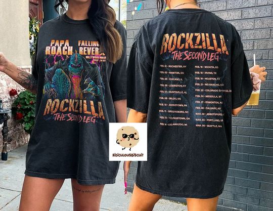 Papa Roach Rockzilla The second leg 2 sides tour T-shirt