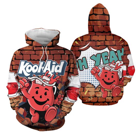 Kool Aid Komics Brick Vintage, Introducing Rainbow Punch Kool Aid Man Hoodie 3D, Retro Kool-Aid Shirt