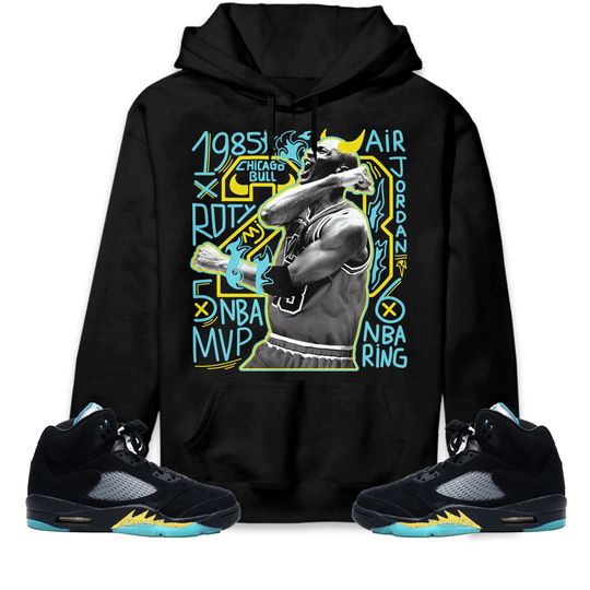 23 MJ Unisex Hoodie Match Jordan 5 Aqua