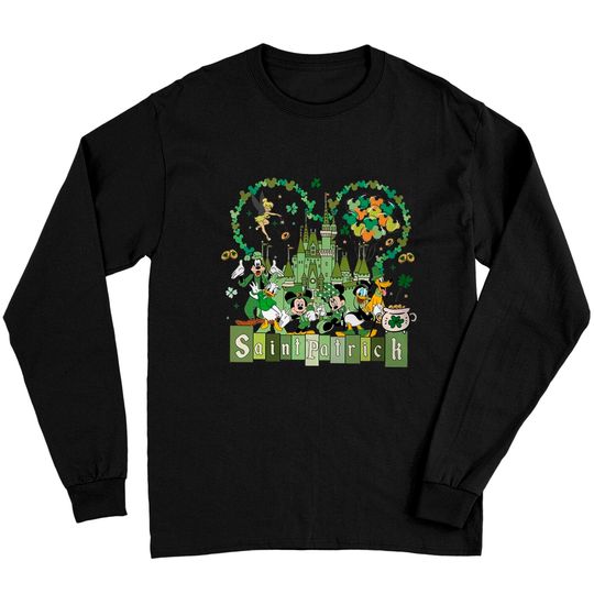 Disneyland St Patricks Day Long Sleeves, Mouse and Friends St Pattys Day Long Sleeves, Disney Irish Long Sleeves
