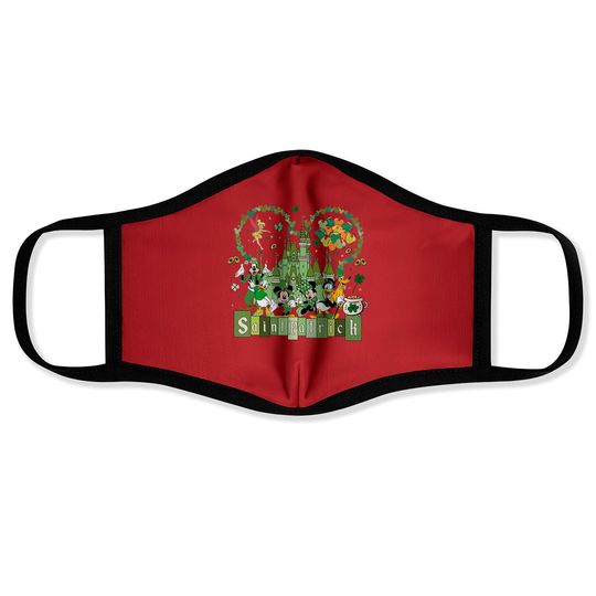 Disneyland St Patricks Day Face Masks, Mouse and Friends St Pattys Day Face Masks, Disney Irish Face Masks