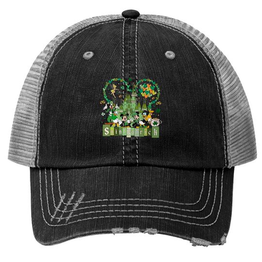 Disneyland St Patricks Day Trucker Hats, Mouse and Friends St Pattys Day Trucker Hats, Disney Irish Trucker Hats