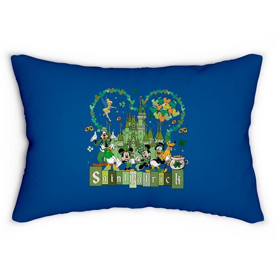 Disneyland St Patricks Day Lumbar Pillows, Mouse and Friends St Pattys Day Lumbar Pillows, Disney Irish Lumbar Pillows