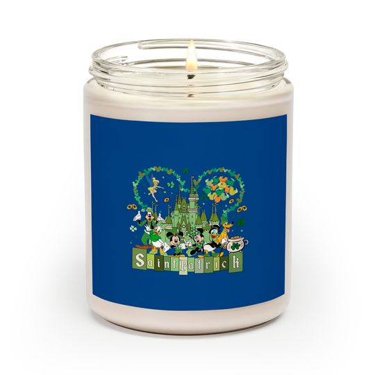 Disneyland St Patricks Day Scented Candles, Mouse and Friends St Pattys Day Scented Candles, Disney Irish Scented Candles