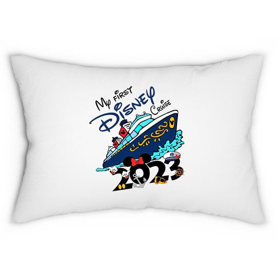 My First Disney Cruise 2023 Lumbar Pillows, Unisex Disney Cruise Lumbar Pillows