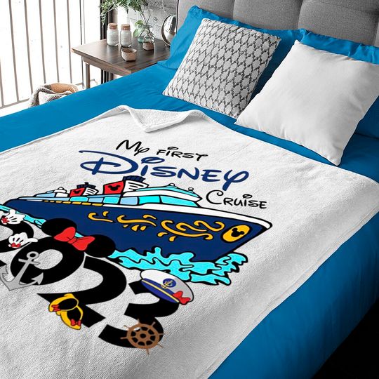 My First Disney Cruise 2023 Baby Blankets, Unisex Disney Cruise Baby Blankets