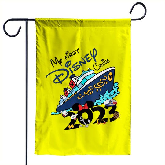 My First Disney Cruise 2023 Garden Flags, Unisex Disney Cruise Garden Flags