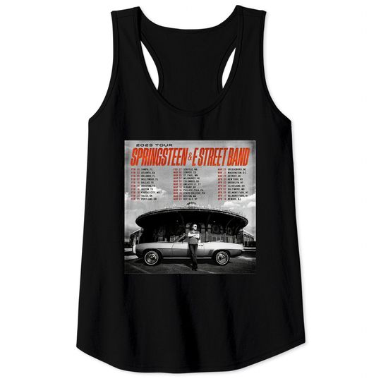Bruce Springsteen 2023 Tour Tank Tops, Springsteen n E Street Band Tour Tank Tops, Rock Tour 2023 Tank Tops