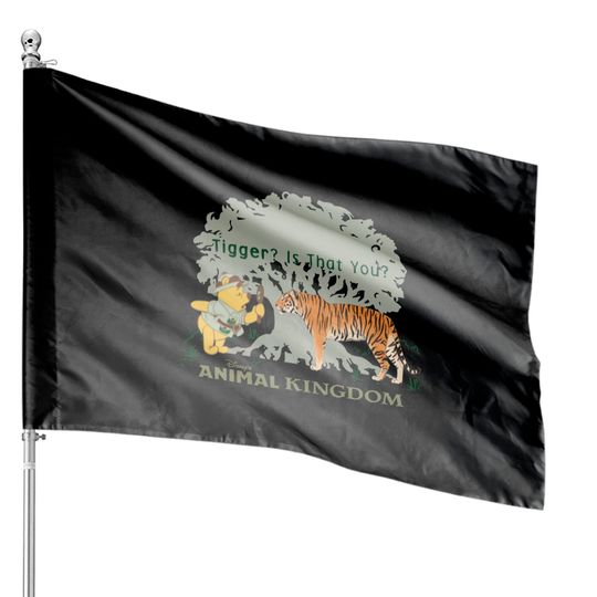 Disney Pooh Tigger is that you House Flags, Vintage Pooh Animal Kingdom House Flags