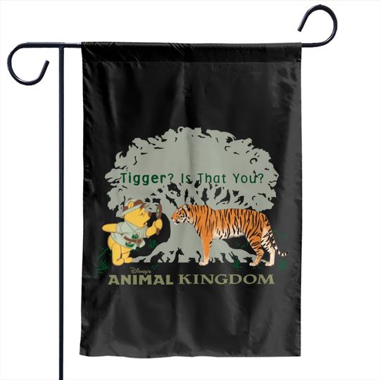 Disney Pooh Tigger is that you Garden Flags, Vintage Pooh Animal Kingdom Garden Flags